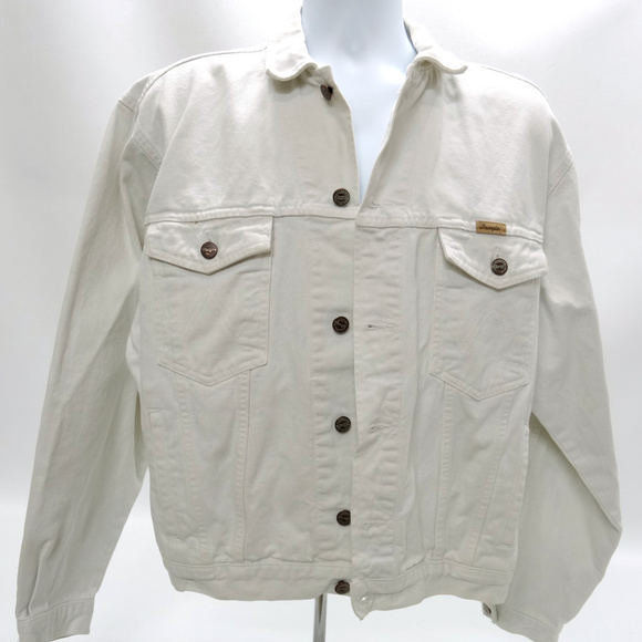 Wrangler white denim jacket Clearance